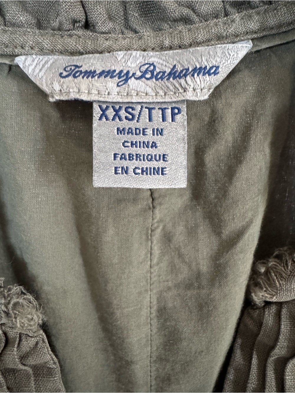 Tommy Bahama Olive Green Women's Linen blend dress - Picture 2 of 3